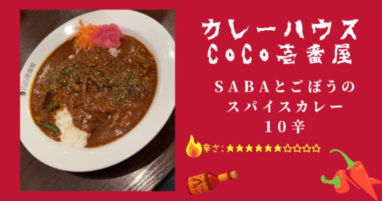 カレーハウスCoCo壱番屋 SABAとごぼうのスパイスカレー 10辛 スパイスカレー カレーライス
