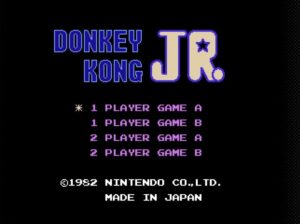 ファミリーコンピュータ ドンキーコングJR. タイトル