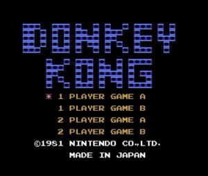 ファミリーコンピュータ ドンキーコング タイトル