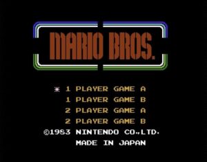 ファミリーコンピュータ マリオブラザーズ タイトル